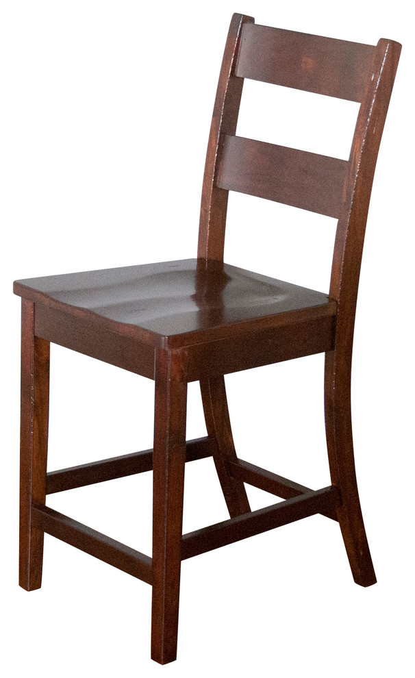 Vineyard Ladder Back Stool, Counter Height Transitional Bar Stools