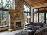 Rustic Family Room by Asher Custom Homes