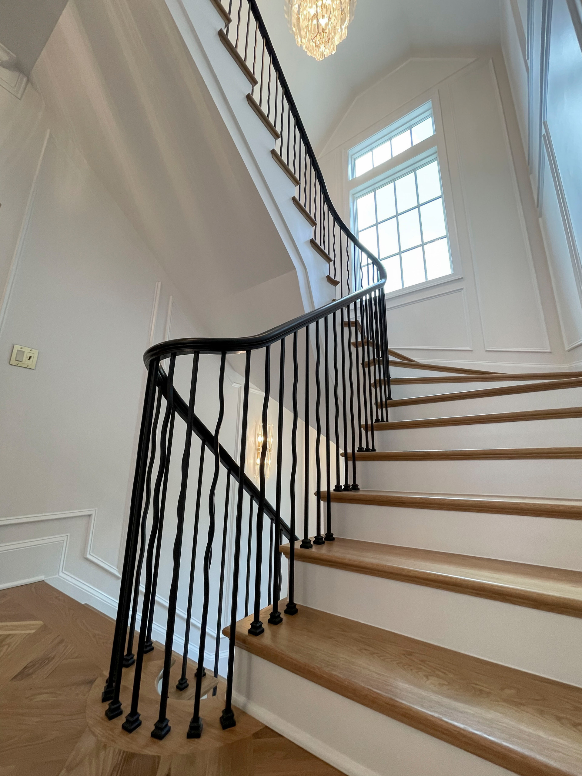 106_Modern Balustrade System Meets Traditional Winding Stairs, Aldie VA  20105