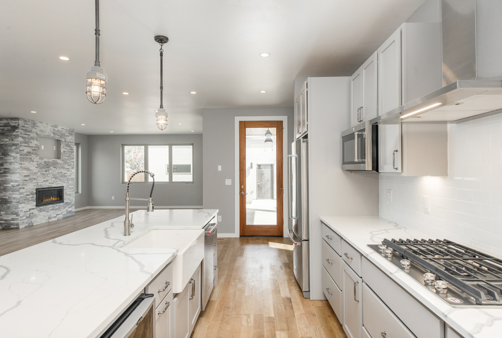 Inspiration for a transitional kitchen remodel in Denver