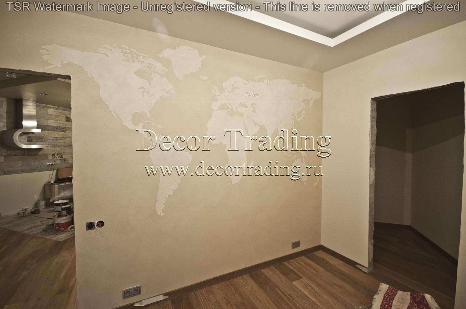 Частная квартира- отделка "Итальянская декоративная краска с эффектом песчаника"