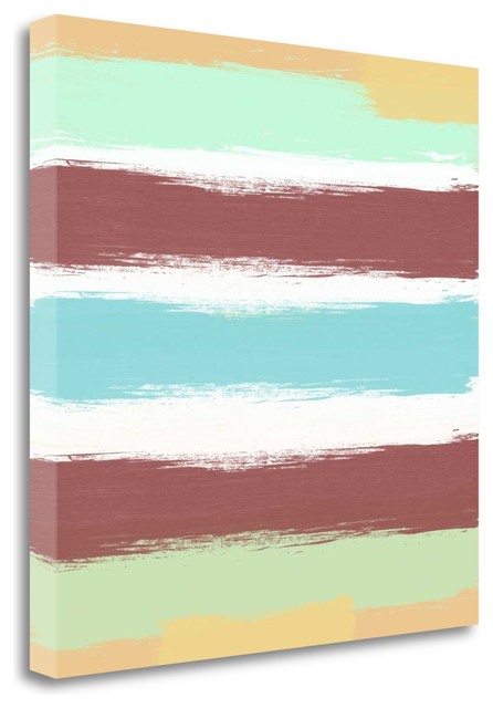 Marsala Paint Stripes By Linda Woods Giclee Print On Gallery Wrap Canvas Contemporary Prints And Posters By Tangletown Fine Art