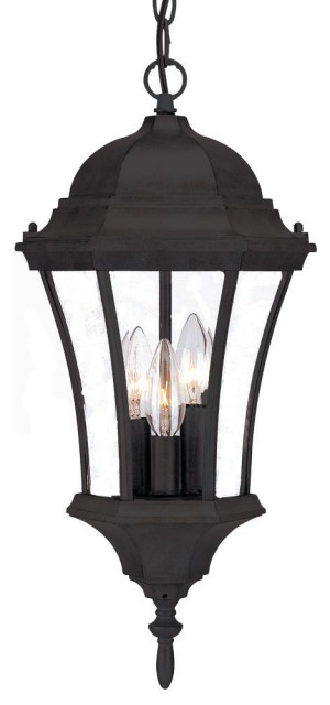 Acclaim Bryn Mawr 3 Light Outdoor Hanging Lantern 5026bk Matte Black Transitional Outdoor