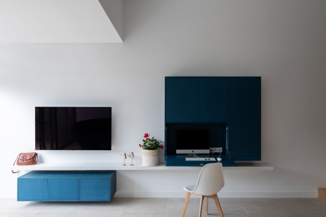 Les bords de mer beach-style-family-room