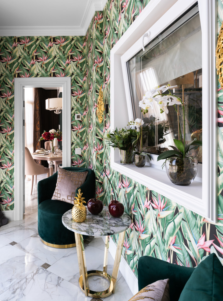 Гипсовая лепнина Аврора в проекте дизайфнера Маргариты Мельниковой