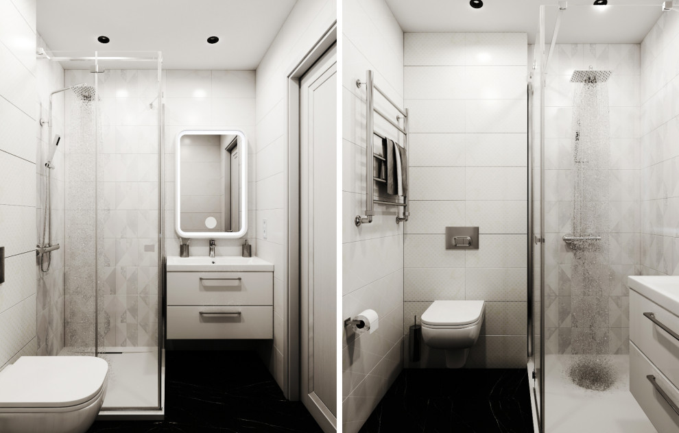 Esempio di una stanza da bagno contemporanea