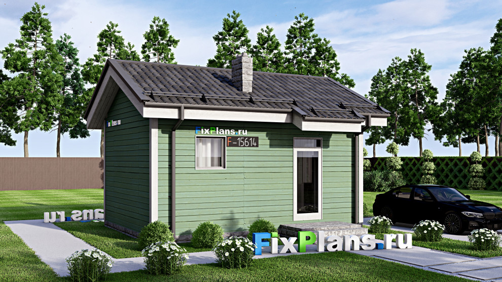 Проект одноэтажного дома 7х6м S23м2 F-15614