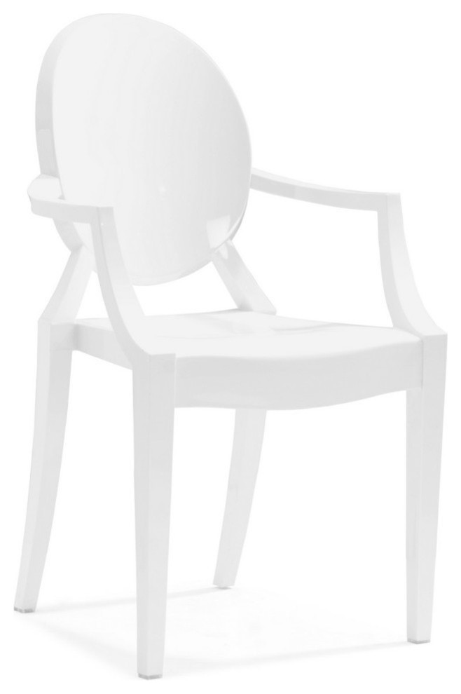 Anime Dining Chair, White, Set of 4