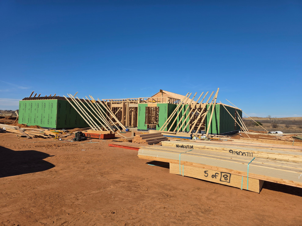 Framing & siding the front of the home