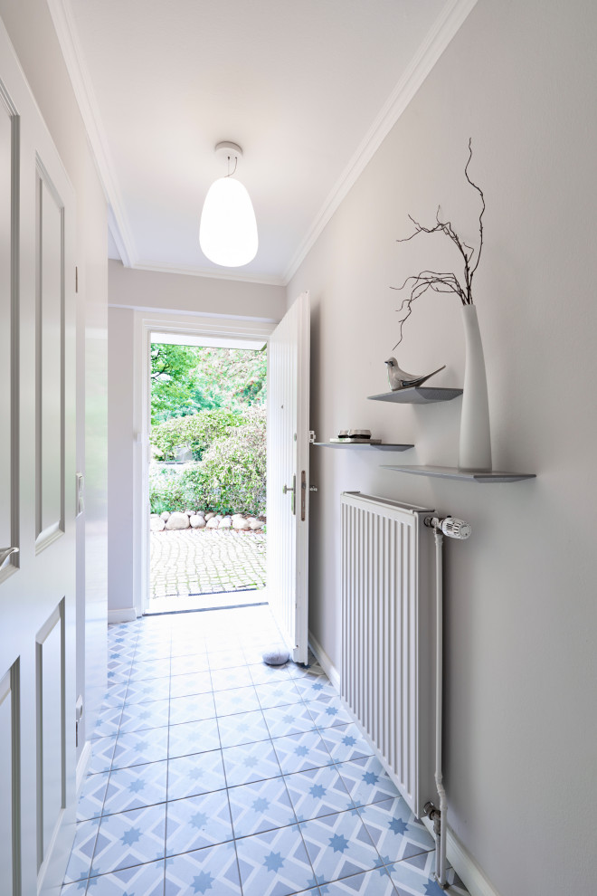 Moderner Eingang in Hamburg