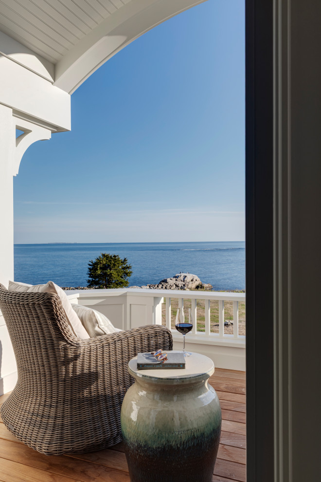 Inspiration for a huge coastal balcony remodel in Portland Maine