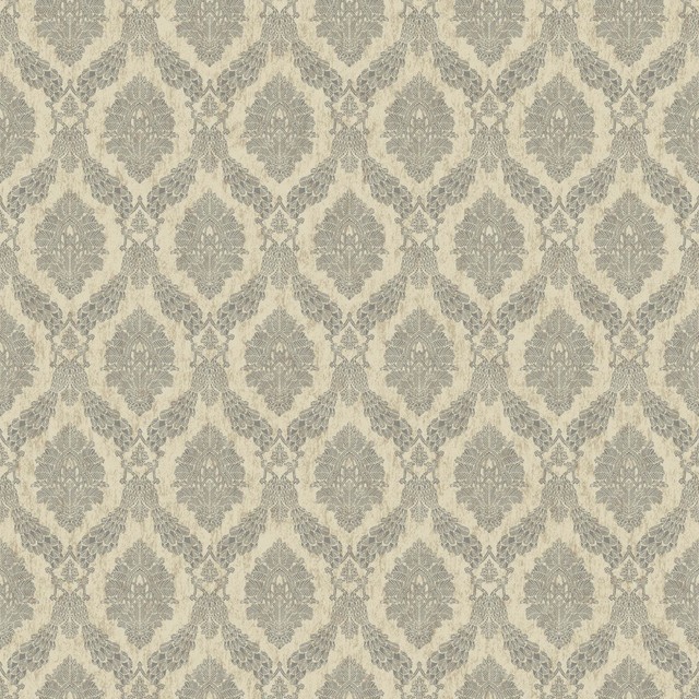 York Wallcoverings Ho330 2 Peacock 56 Sq Ft Damask Pre Pasted