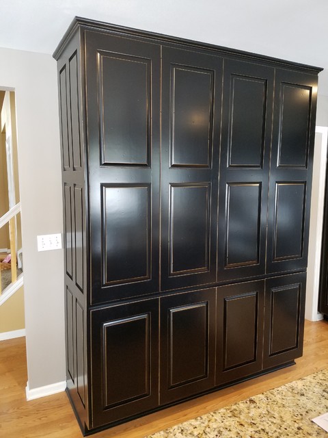 Black Distressed Cabinets modern-kueche