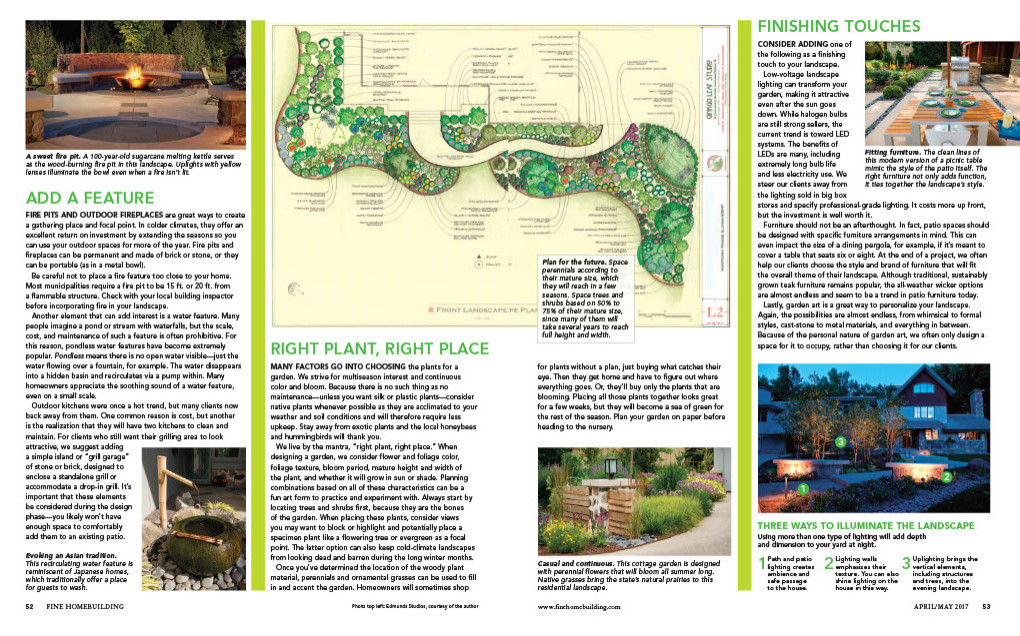 Fine Homebuilding - "The Groundwork of Landscape Design" (2017)