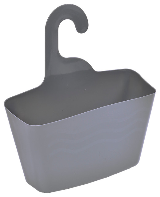 Wall Shower Caddy Plastic Basket Hanger Gray Wall Shower Caddy Plastic Basket Hanger Gray