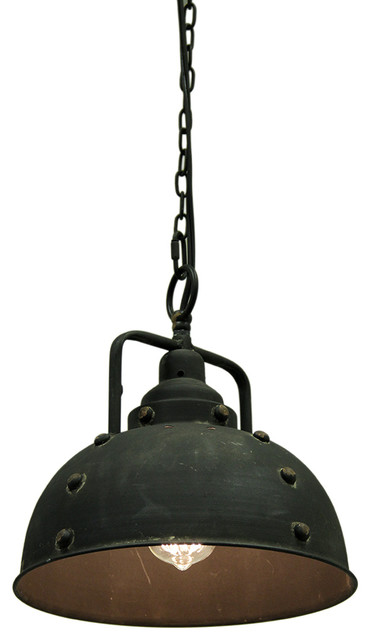 Vintage Rustic Blackened Metal Farmhouse Pendant Light Vintage Rustic Blackened Metal Farmhouse Pendant Light