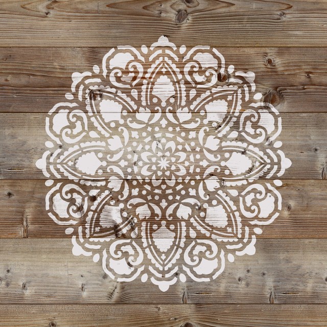 Tranquility Mandala Stencil for DIY Projects - Contemporary - Wall