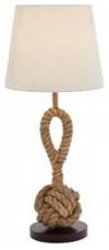Woodland 67700 Attractive Metallic Rope Pier Lamp, Milky White Shade