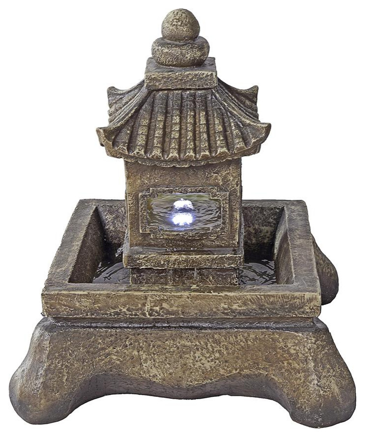 Design Toscano Mokoshi Pagoda Illuminated Fountain