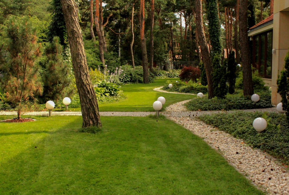 Тенистый сад в лестном массиве