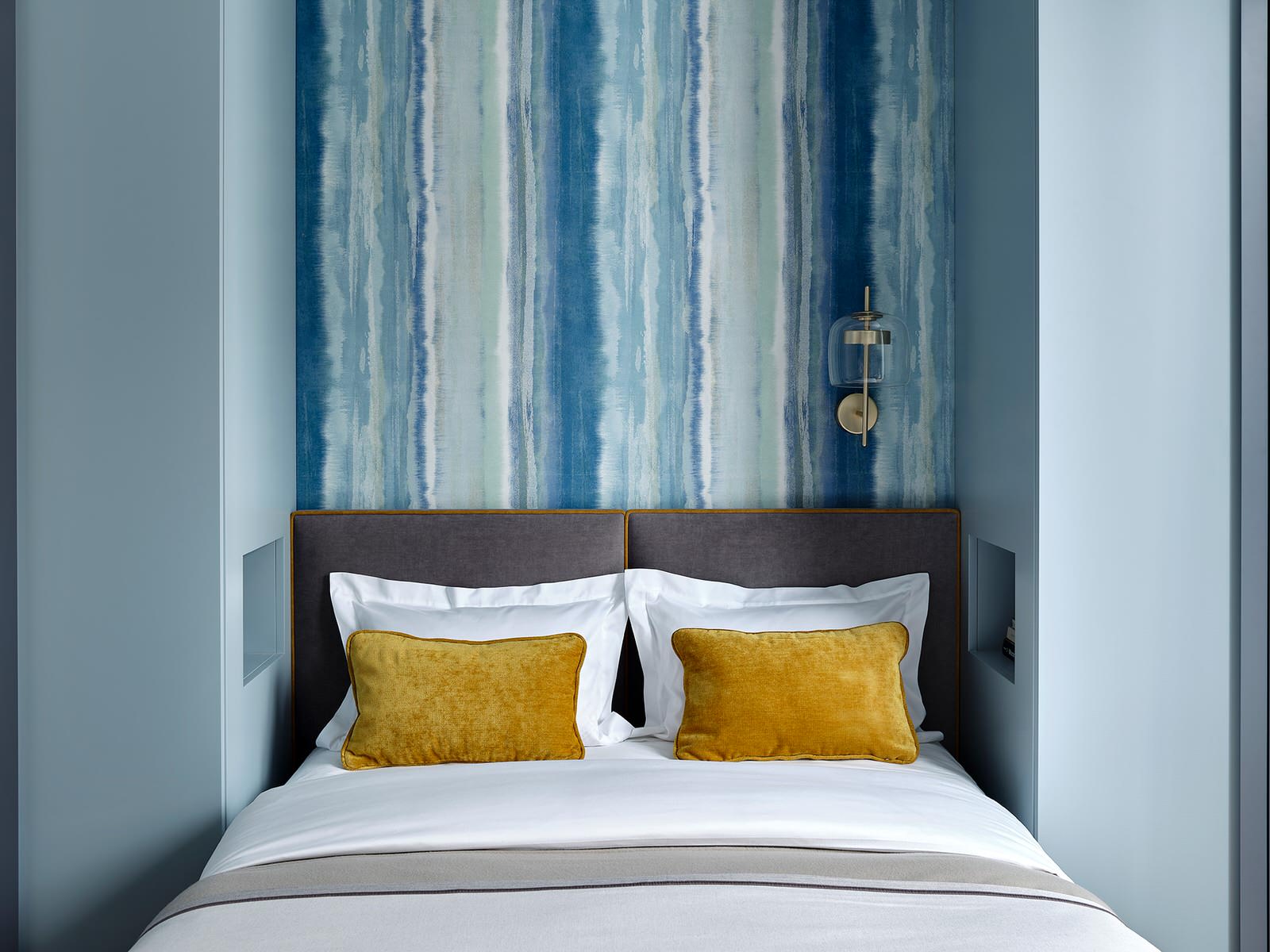 Небольшая квартира в оттенках синего