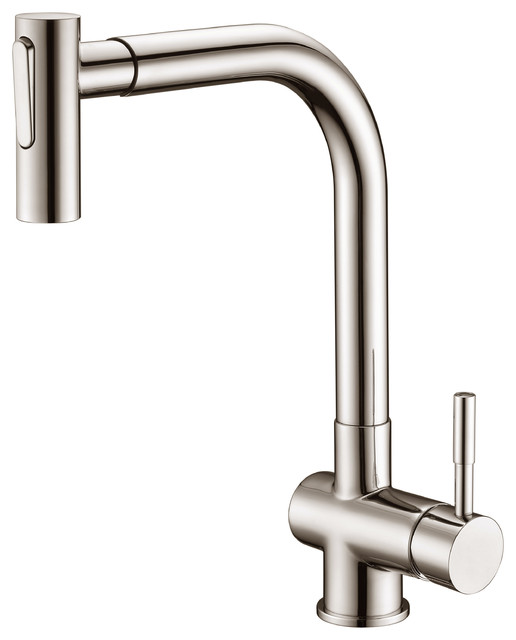 Dawn Single Lever Pull Out Spray Sink Mixer Brushed Nickel