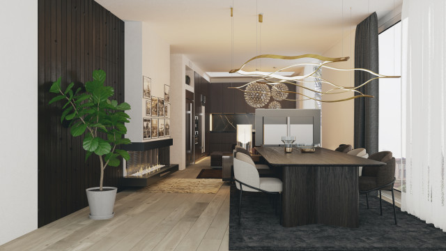 LUXURY PENTHOUSE MERANO moderne-dagligstue