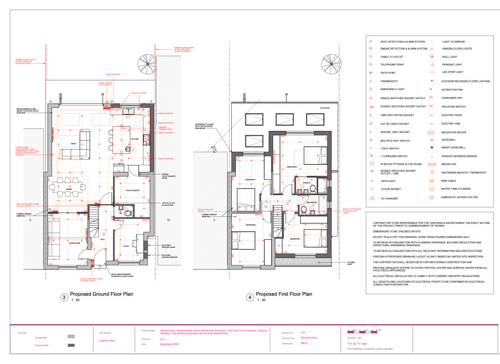 Double Storey Front/Side and Rear Extension and Porch Extension - Buckhurst Hill