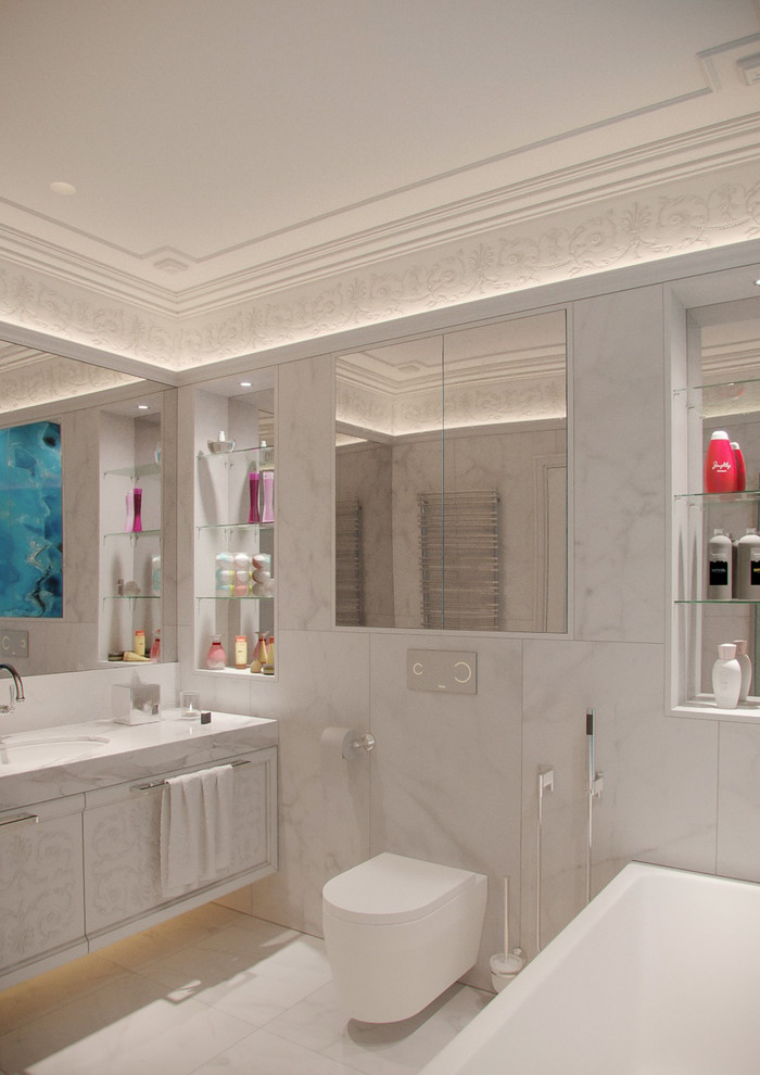 3х уровневая квартира в стиле современная классика