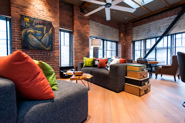 Eclectic Bedroom Hamilton Hamilton - Eclectic Industrial contemporary-family-room