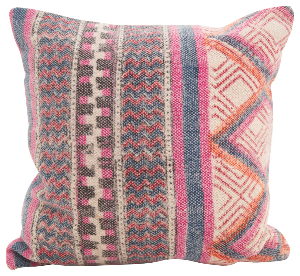 Bohemian Mix Square Down Filled Throw Pillow