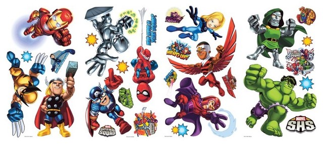 Marvel Super Hero Squad Peel and Stick Wall Decals Multicolor - RMK1751SCS