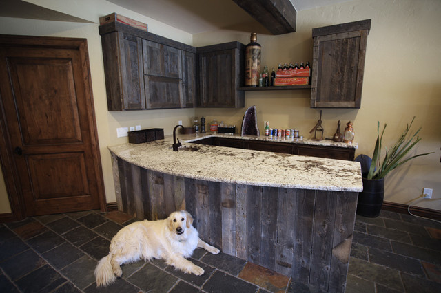 Reclaimed Wood Bar - Traditional - Kitchen - Denver - by 
