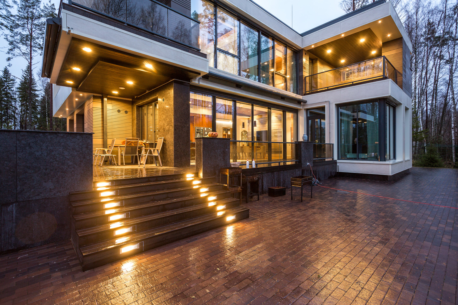 Modern house on the lake