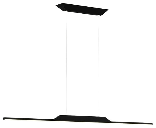 MIRODEMI® Corgémont | Gold/Black Chandelier in Minimalistic Style, Black, L39.4xh78.7", Dimming With Remote