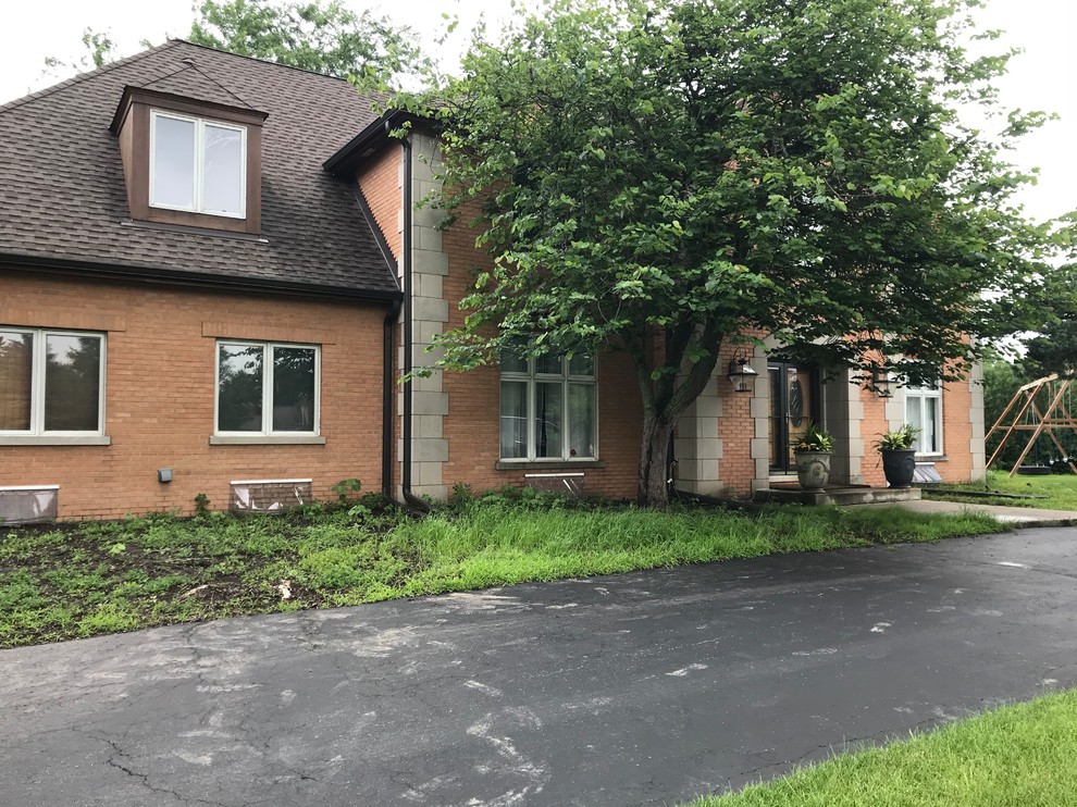 Creating Curb Appeal - Before in a Barrington garden