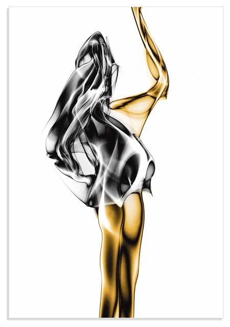 Figurative Art 'Naked Abstract', Female Figure on Metal or Acrylic -  Contemporary - Prints And Posters - by Modern Crowd