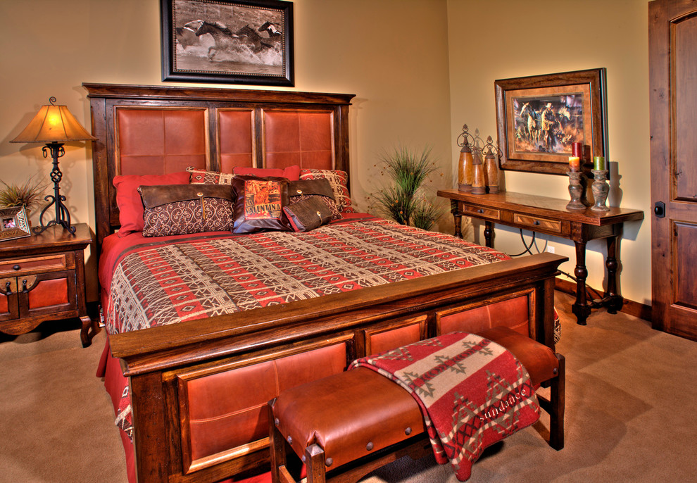 Design ideas for an expansive traditional master bedroom in Salt Lake City.