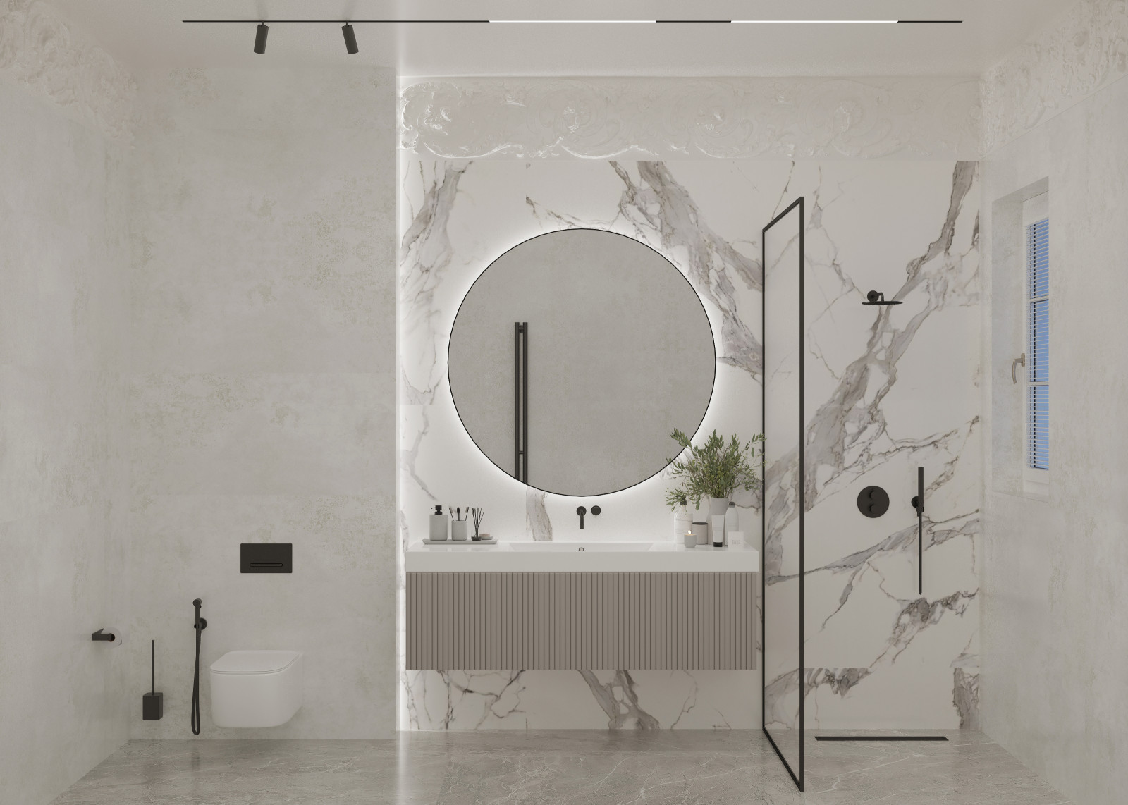 Проект санузла в трехэтажном доме на улице Красная в городе Калининград