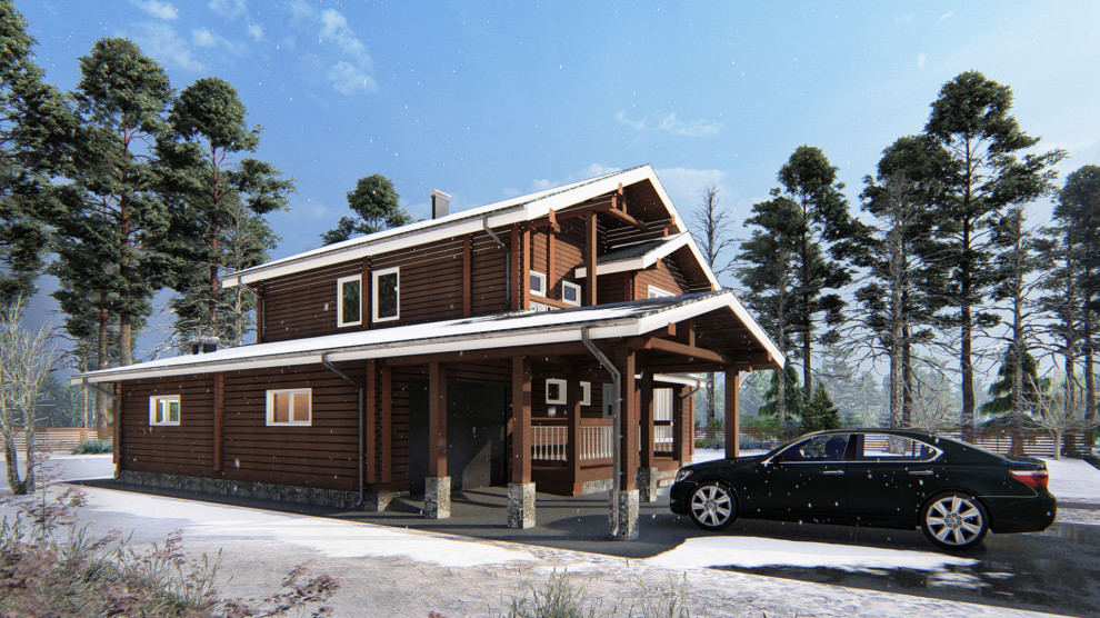 Большой дом из клееного бруса