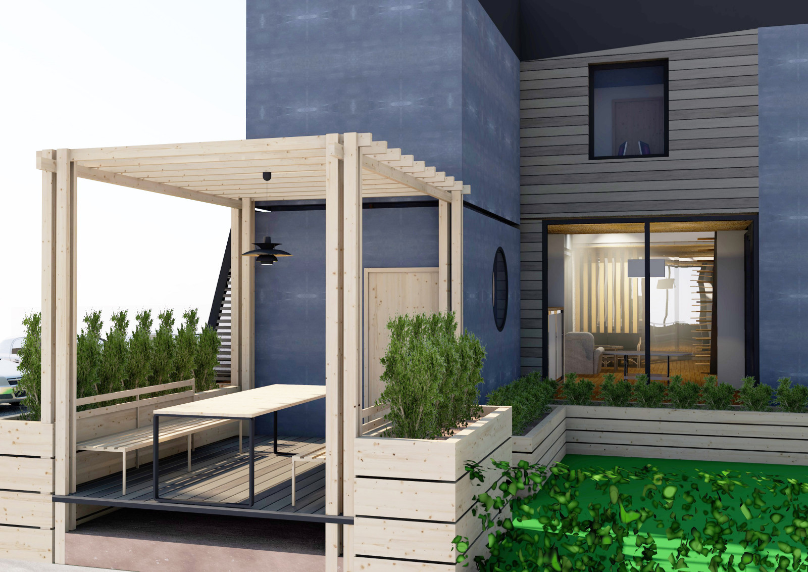 Эскизный проект офиса из контейнеров