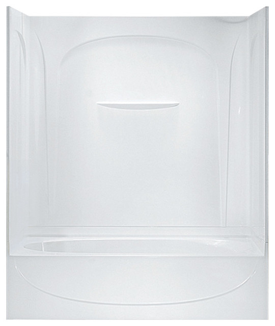 Sterling Acclaim 72"x30"x60" Vikrell Tub/Shower, White Traditional