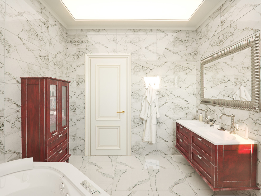 Двухэтажная квартира в стиле Яркая классика 340 м2