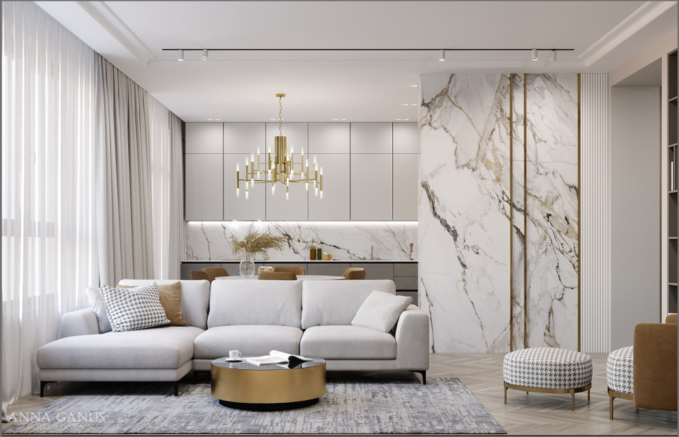 Монохромные линии. Проект квартиры в центре Екатеринбурга