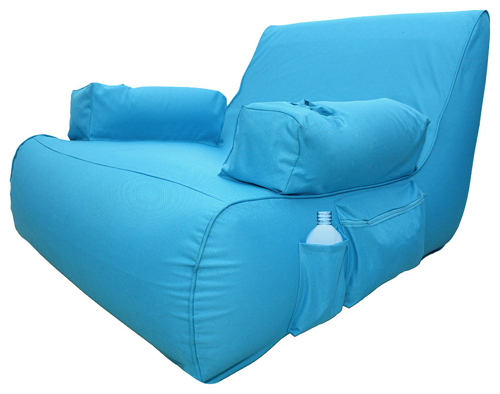 Miami Inflatable Lounge Pool Float, Blue