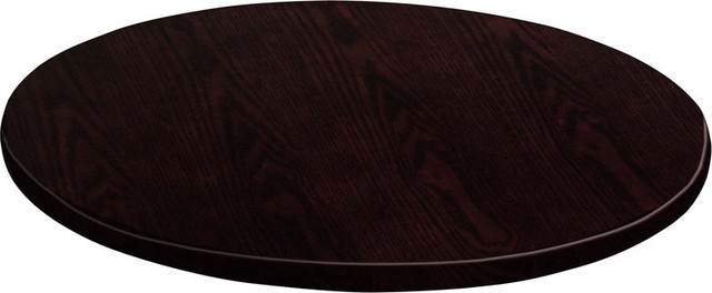 Flash Furniture Veneer Table Top, Walnut, 48'' Round