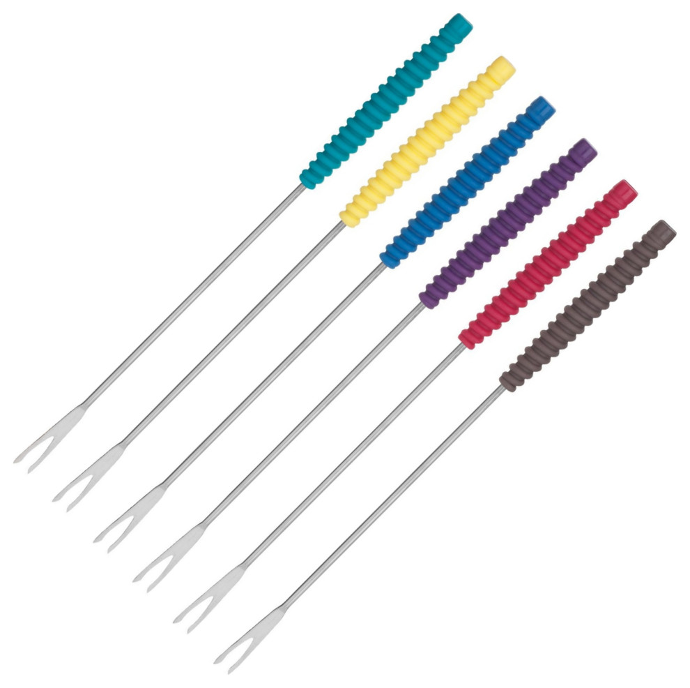 Trudeau 3in1 Electric Fondue Set with 6 Piece Assorted Fondue Fork