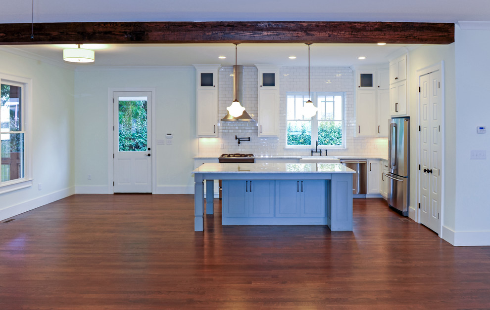 Example of a transitional kitchen design in Atlanta