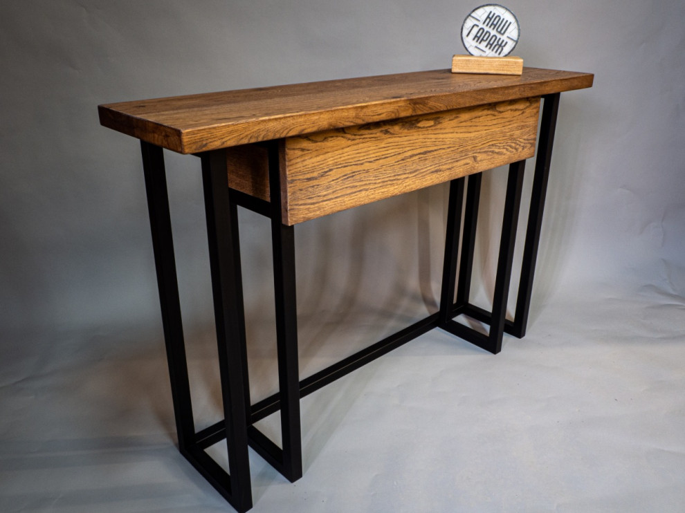 Консоль из досок и щита дуба