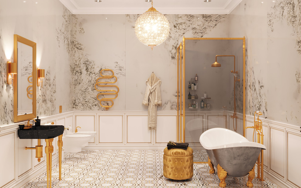 Ванная частного дома расположенного в коттеджном посёлке "Новорижский"